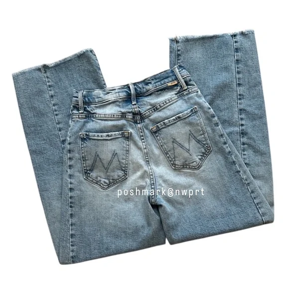 MOTHER Half Pipe Ankle Fray I Confess High Waist Wide Leg Crop 23 - Picture 9 of 16